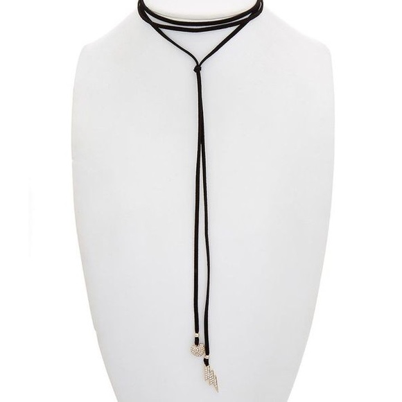 Betsey Johnson Jewelry - Pave Heart & Lightning Bolt Choker Necklace